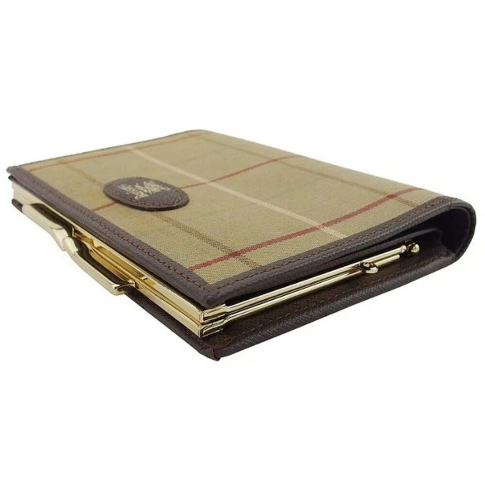 BURBERRY Bifold Wallet khaki brown Women Authentic secondhand